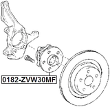0182-ZVW30MF - FRONT WHEEL HUB