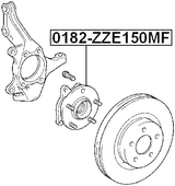 0182-ZZE150MF - FRONT WHEEL HUB