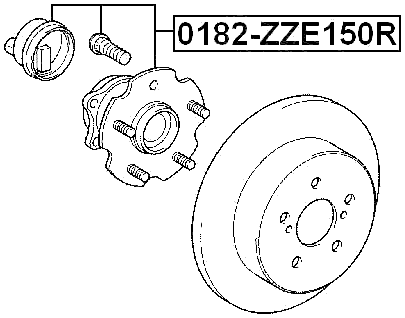 0182-ZZE150R - REAR WHEEL HUB
