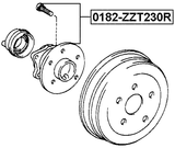 0182-ZZT230R - REAR WHEEL HUB