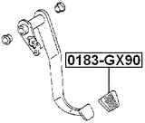 0183-GX90 - PAD, BRAKE PEDAL, CLUTCH PEDAL