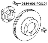 0184-001-PCS10 - WHEEL STUD PCS 10