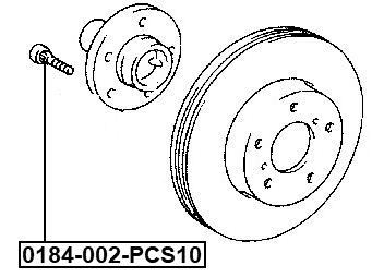 0184-002-PCS10 - WHEEL STUD PCS 10