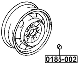 0185-002 - WHEEL NUT M12x1.5 L16