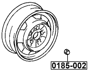 0185-002 - WHEEL NUT M12x1.5 L16