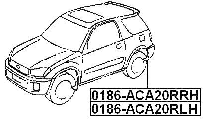 0186-ACA20RLH - MUDGUARD REAR LEFT