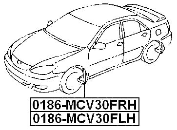 0186-MCV30FRH - MUDGUARD FRONT RIGHT
