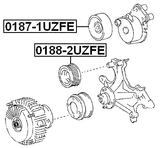 0187-1UZFE - TENSION PULLEY