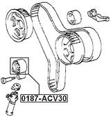 0187-ACV30 - TIMING BELT TENSIONER PULLEY