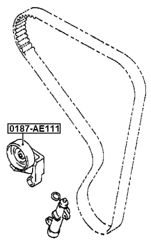 0187-AE111 - TIMING BELT TENSIONER PULLEY