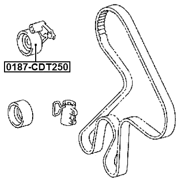 0187-CDT250 - TIMING BELT TENSIONER PULLEY