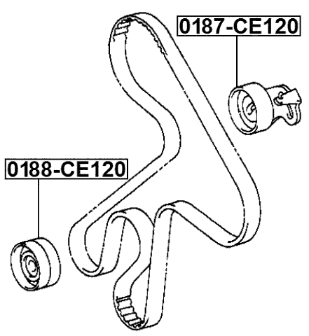 0187-CE120 - TIMING BELT TENSIONER PULLEY