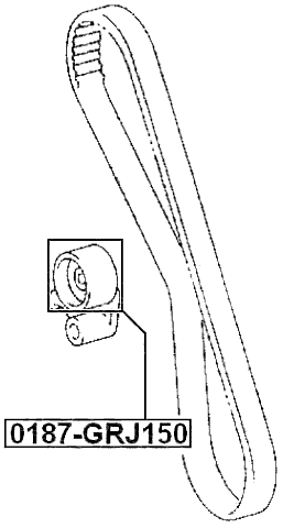 0187-GRJ150 - TIMING BELT TENSIONER PULLEY
