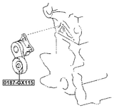 0187-GX115 - PULLEY TENSIONER KIT