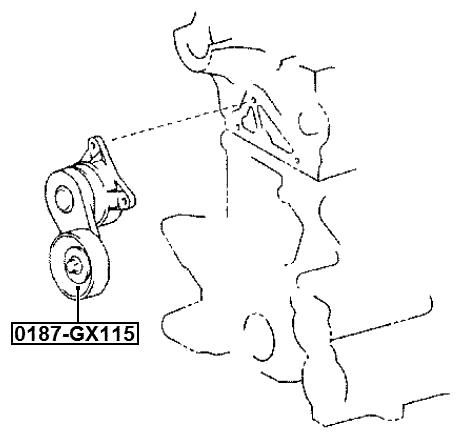 0187-GX115 - PULLEY TENSIONER KIT