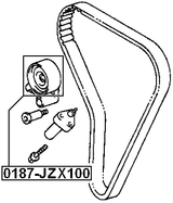 0187-JZX100 - TIMING BELT TENSIONER PULLEY