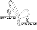 0187-UZJ100 - TIMING BELT TENSIONER PULLEY