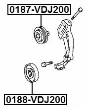0187-VDJ200 - PULLEY TENSIONER KIT
