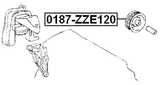 0187-ZZE120 - PULLEY IDLER