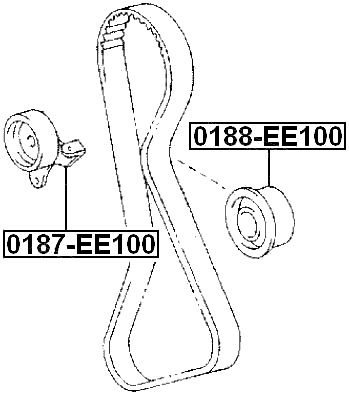 0188-EE100 - PULLEY IDLER TIMING BELT