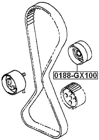 0188-GX100 - PULLEY IDLER TIMING BELT