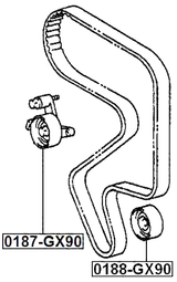 0188-GX90 - PULLEY IDLER TIMING BELT