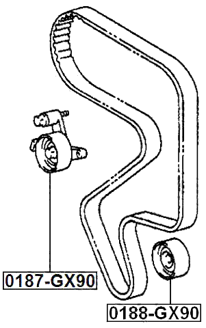 0188-GX90 - PULLEY IDLER TIMING BELT
