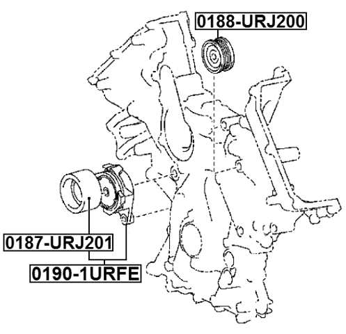 0190-1URFE - BELT TENSIONER