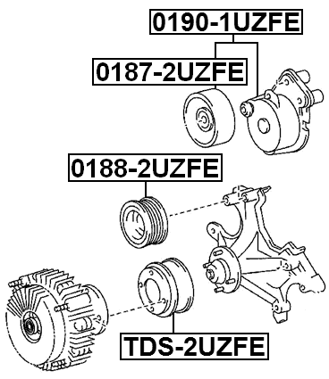 0190-1UZFE - BELT TENSIONER