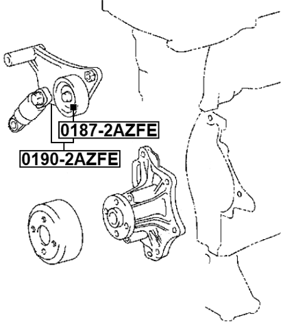0190-2AZFE - BELT TENSIONER