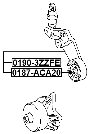 0190-3ZZFE - BELT TENSIONER