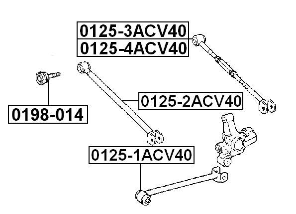 0198-014 - SUSPENSION ARM BOLT W/ WASHER