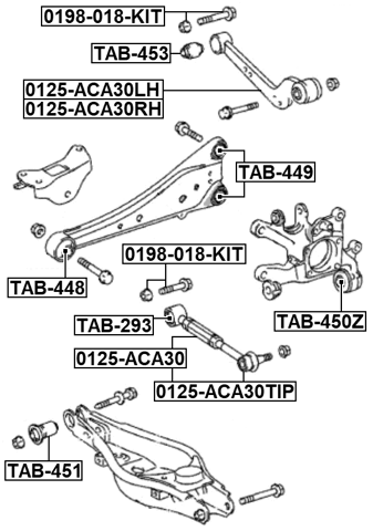 0198-018-KIT - SUSPENSION ARM BOLT W/ WASHER