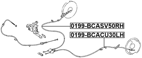 0199-BCACU30RH - PARKING BRAKE CABLE, RIGHT