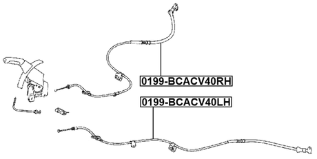 0199-BCACV40LH - PARKING BRAKE CABLE, LEFT