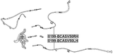 0199-BCASV50LH - PARKING BRAKE CABLE, LEFT