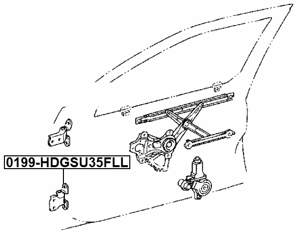 0199-HDGSU35FLL - FRONT LEFT DOOR LOWER HINGE