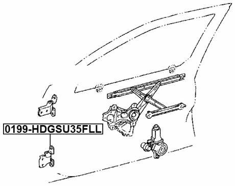 0199-HDGSU35FLL - FRONT LEFT DOOR LOWER HINGE