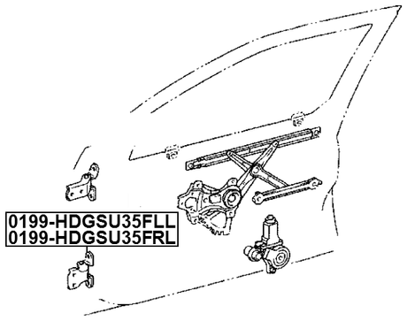 0199-HDGSU35FRL - RIGHT FRONT DOOR LOWER HINGE