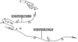 0199-PCGDJ150LH - PARKING BRAKE CABLE, LEFT