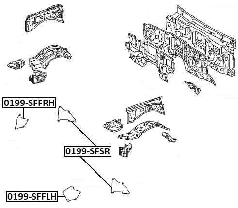 0199-SFFLH - SHIELD SEAL FENDER APRON LEFT