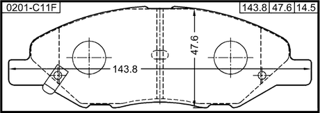 0201-C11F - PAD KIT, DISC BRAKE, FRONT
