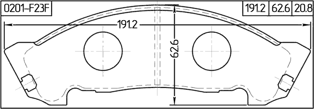 0201-F23F - PAD KIT, DISC BRAKE, FRONT
