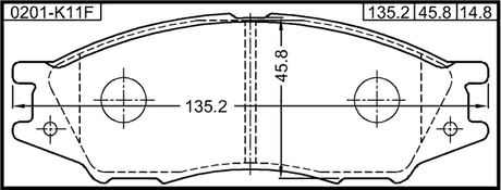 0201-K11F - PAD KIT, DISC BRAKE, FRONT