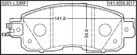 0201-L33RF - PAD KIT, DISC BRAKE, FRONT