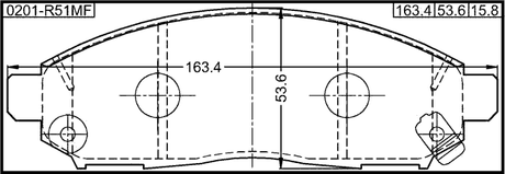 0201-R51MF - PAD KIT, DISC BRAKE, FRONT
