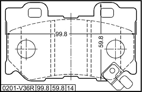 0201-V36R - PAD KIT, DISC BRAKE, REAR