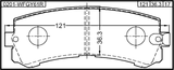0201-WFGY61R - PAD KIT, DISC BRAKE, REAR