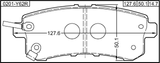 0201-Y62R - PAD KIT, DISC BRAKE, REAR