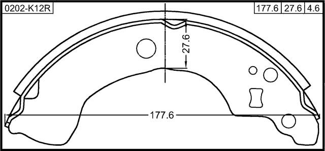 0202-N16R - SHOE KIT, REAR BRAKE